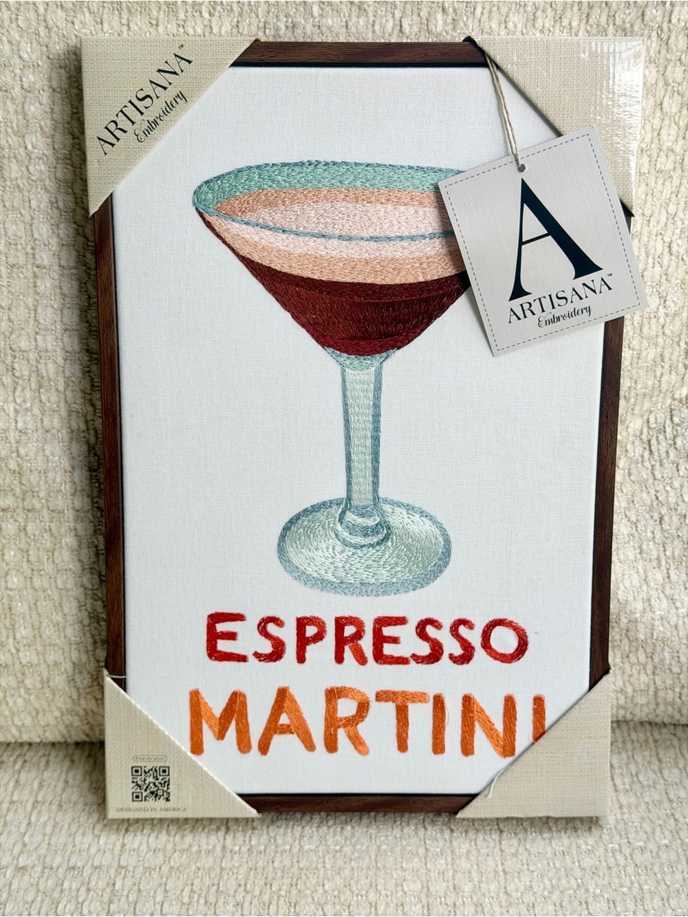 Artisana Espresso Martini Framed Wall Art Bar Cart Dopamine Decor 10x15 Gift New
